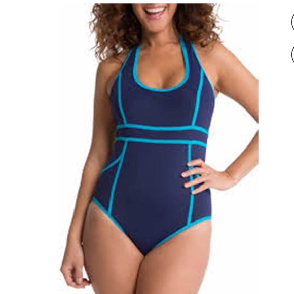 SPANX Swim Spanx Hourglass Racerback One Piece Bathing Suit
